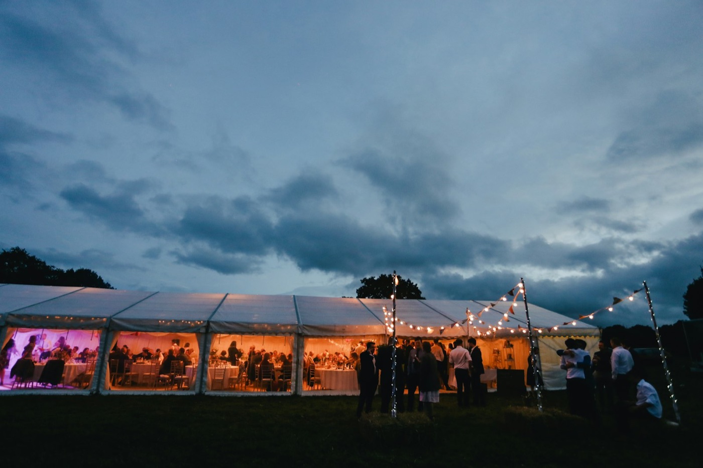 The lawn by night at Constitution Marquee